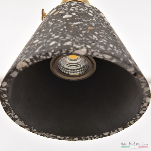 Подвесной светильник из цемента 3301.7180/150-110 Black/Marble