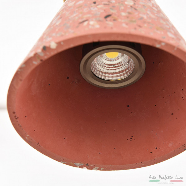 Подвесной светильник из цемента 3301.7180/150-110 Red/Marble