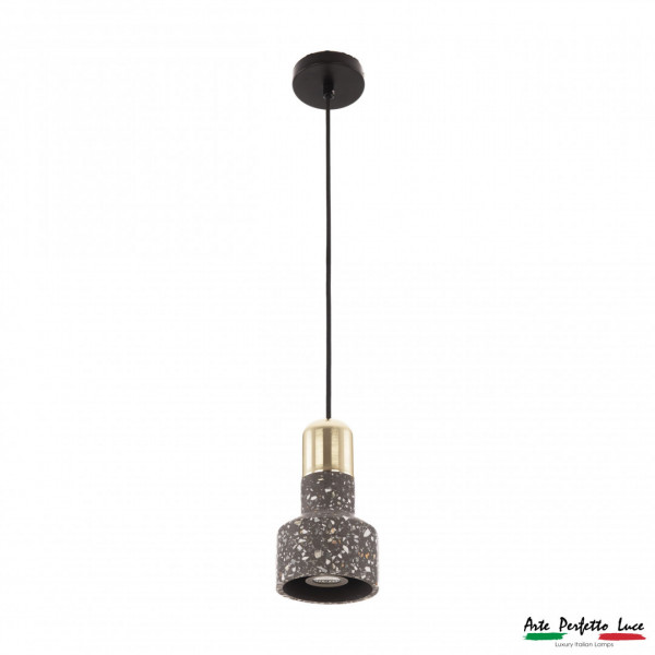 Подвесной светильник из цемента 3301.7042/120-125 Black/Marble