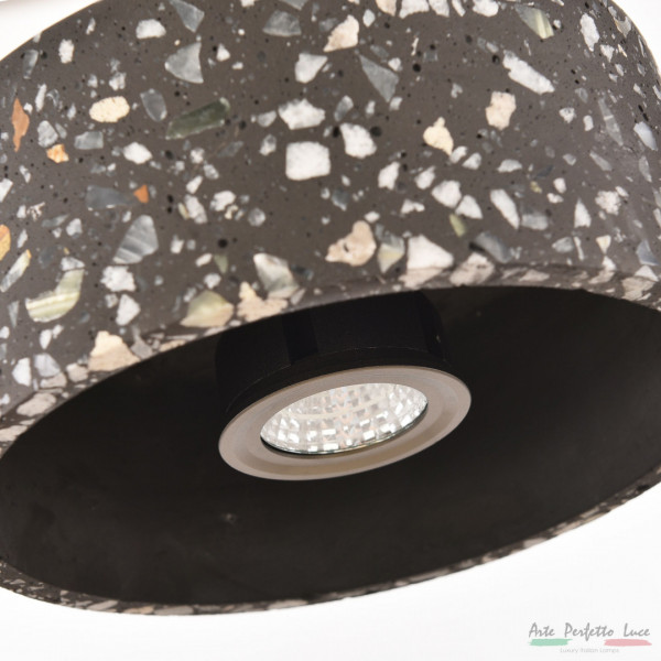 Подвесной светильник из цемента 3301.7181/160-70 Black/Marble