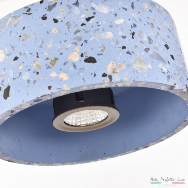 Подвесной светильник из цемента 3301.7181/160-70 Blue/Marble