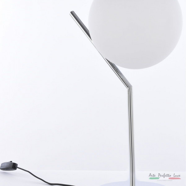 Настольная лампа с плафоном шар APL2233969MTM/1 CR CHROME+W